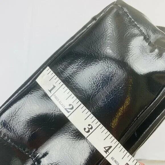 Multifunctional PU Leather Small Backpack - Black & Silver main image 9